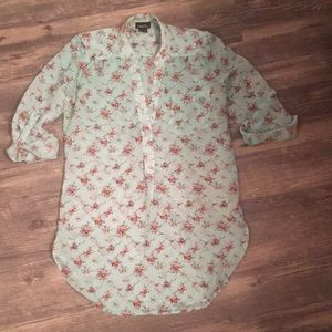 5 for $25 Sheer floral top